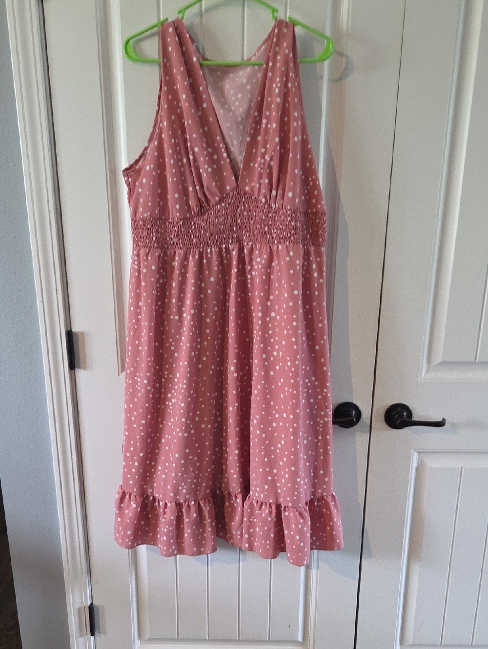 Dusty Rose Polka Dot Sleeveless Sundress
